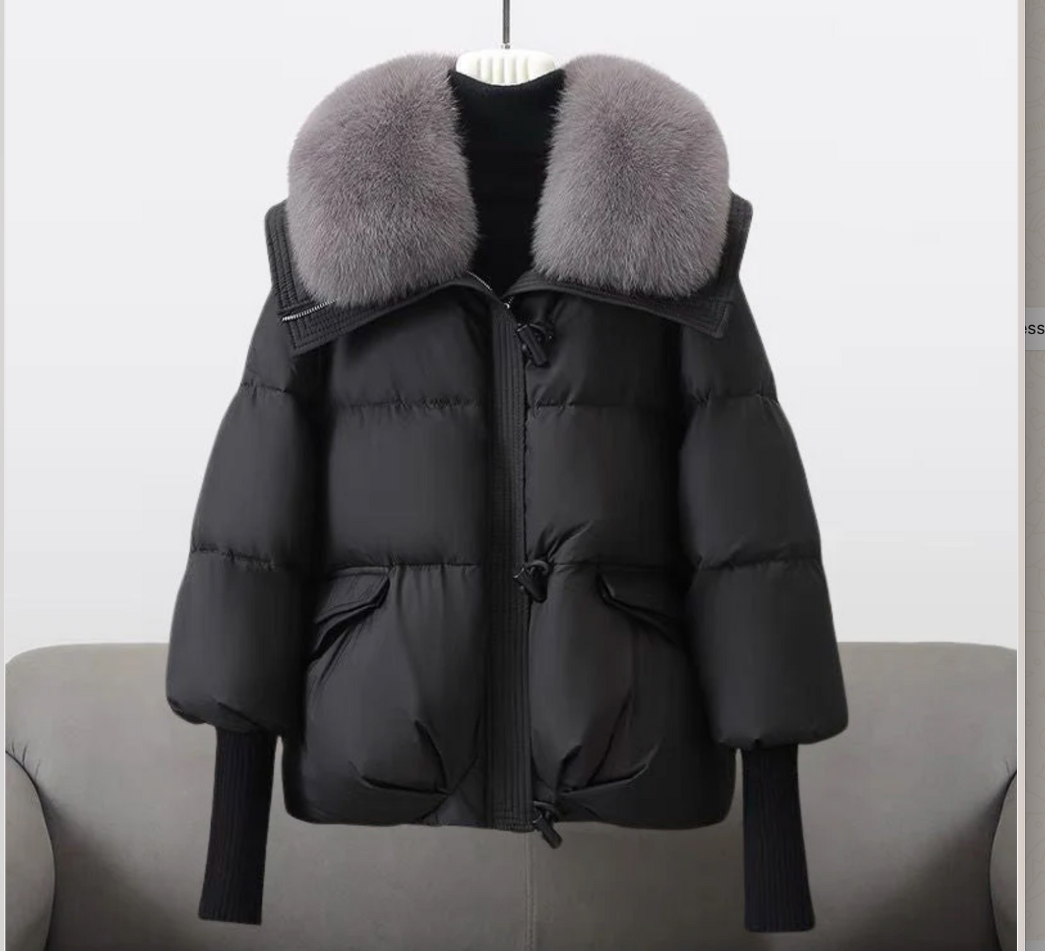 Fashell Women’s Oversized Fur Collar Winter Coat – Thick Warm Short Down Jacket 2025 Collection